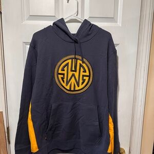 Nike Golden State Warriors Navy and Gold Logo Hoodie
